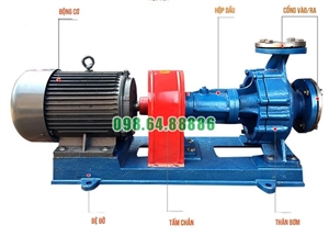 Bơm dầu truyền nhiệt trục ngang RY125-80-160 160m3/h, 50m, 22kW, 2900 vòng/phút